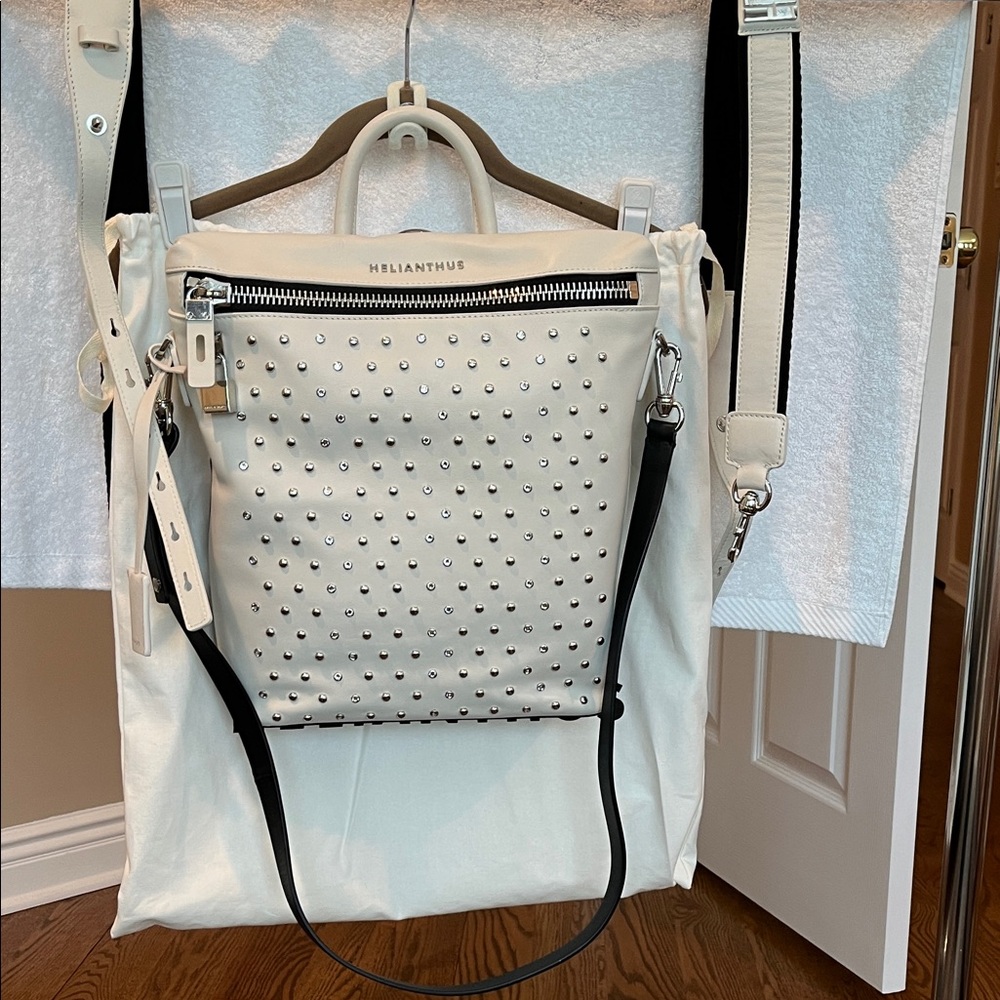 White Studded Backpack